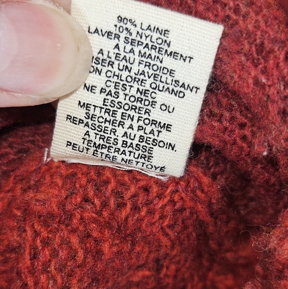 Moth By Anthropologie Wool Cardigan, Size Medium, Red, EUC - Picture 7 of 8